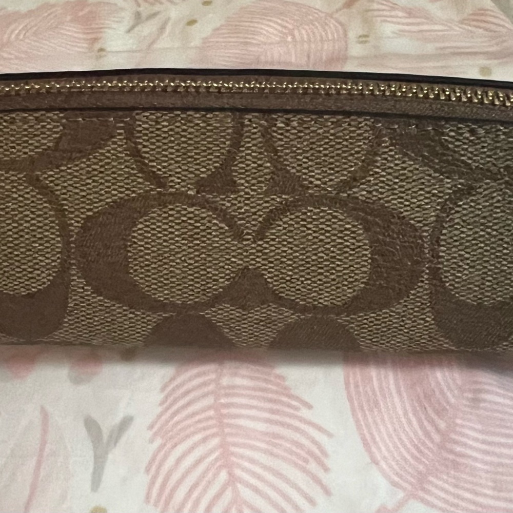 Coach Brown Signature pencil case